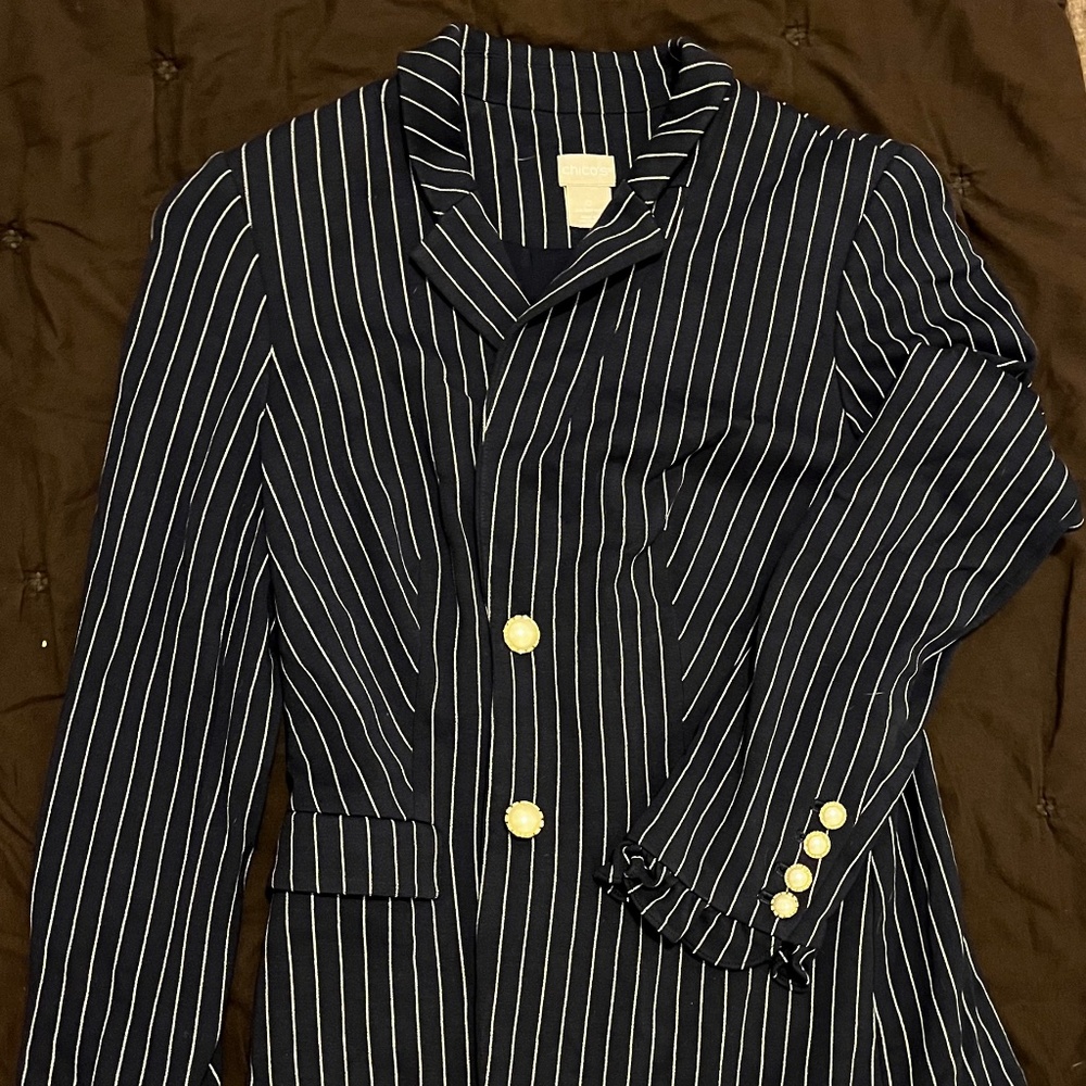 Pinstripe Blazer